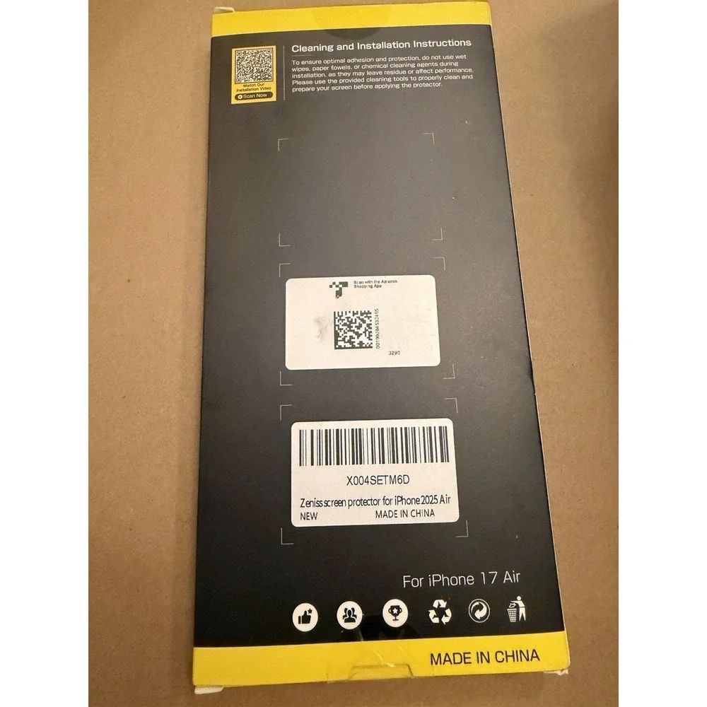 Never Break Screen Protector 2 Pack for iPhone 17 Air Scratch Resistant